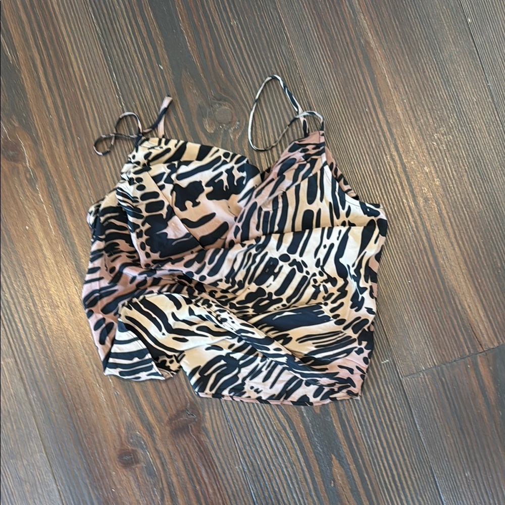Good American Brown and Black Spaghetti Strap Camisole